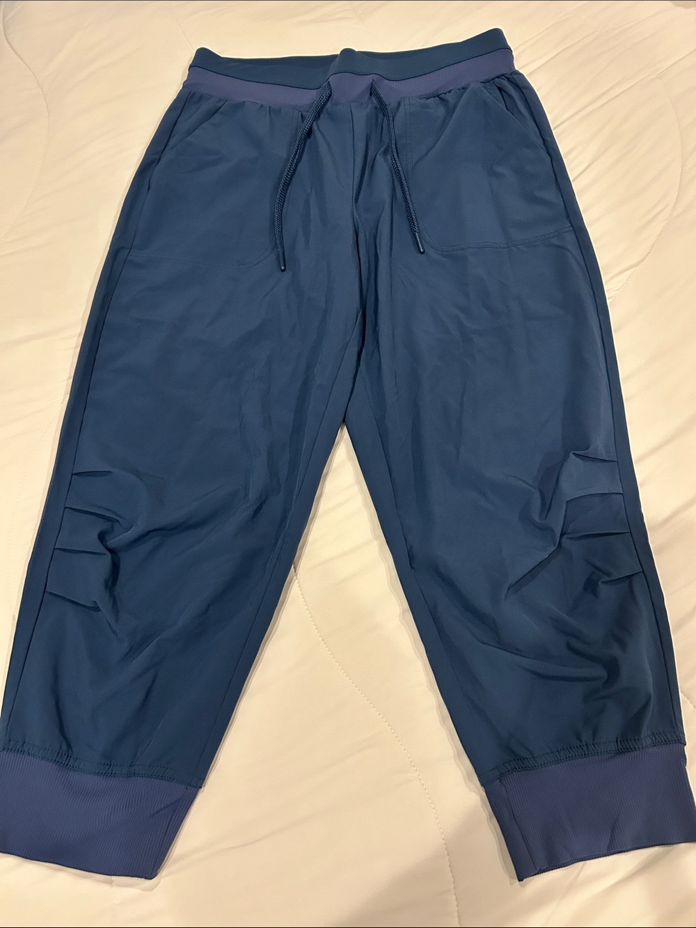 Kyodan Navy Athletic Leggings with Logo Tag
